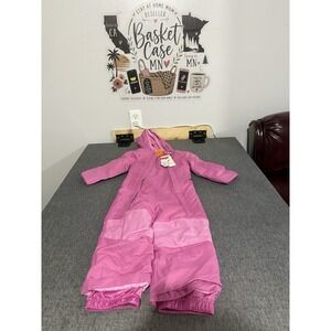 Cat & Jack Girls Pink Winter Snowsuit Fleece Lined NWT Sz 2T